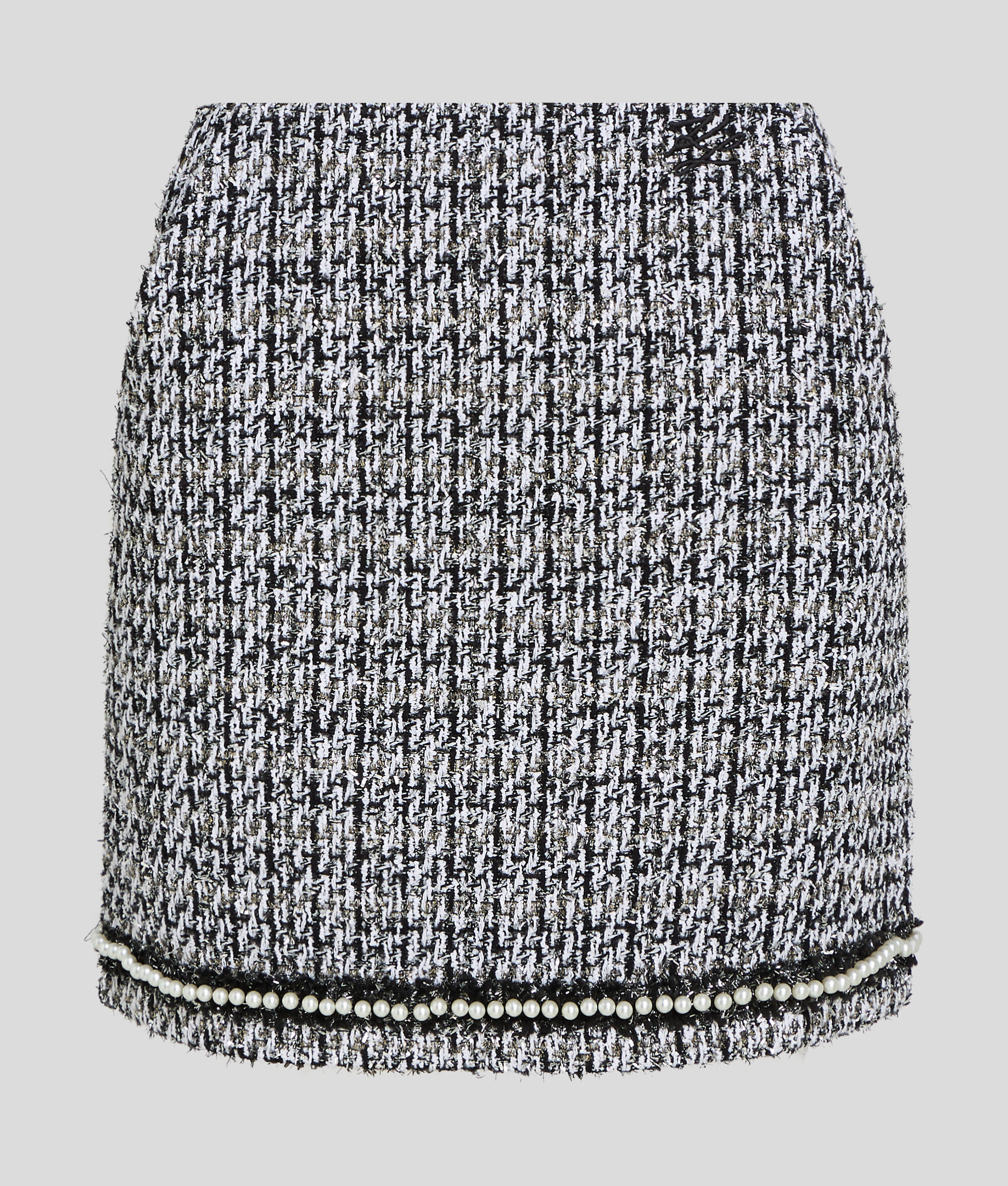 (image for) Premium-Grade PEARL-EMBELLISHED BOUCLE SKIRT